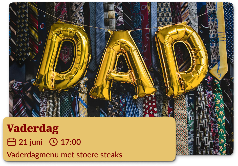 Vaderdag met stoere steaks 21 juni